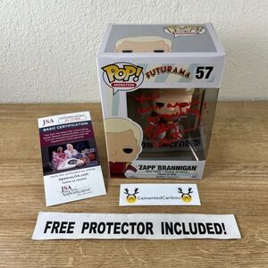 Zapp Brannigan Funko Pop #57 Futurama COA Signed Autograph Vaulted NEAR MINT